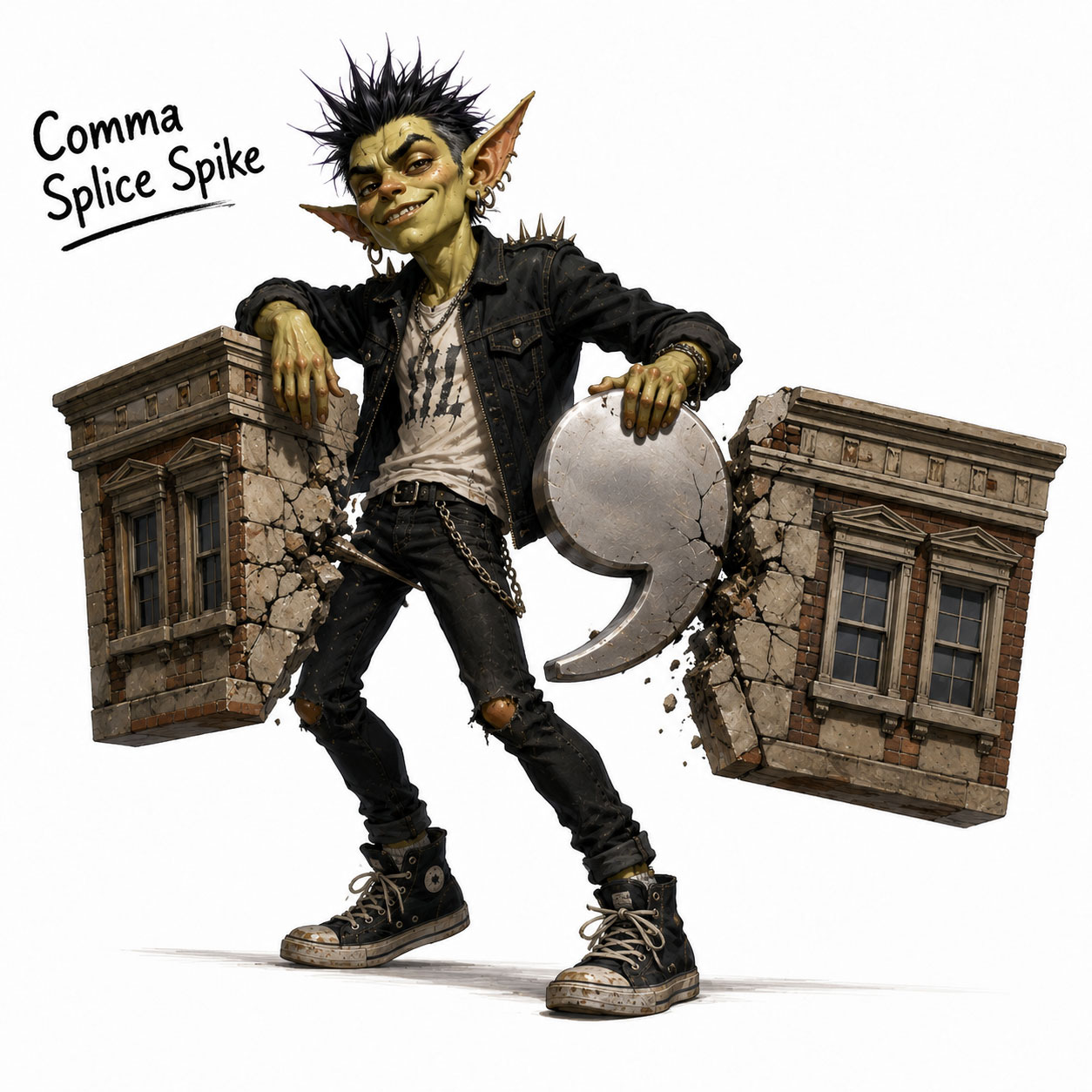 Comma Splice Spike illustration
